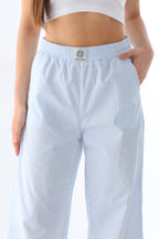 ÇİZGİLİ PANTOLON - BEBE MAVİ