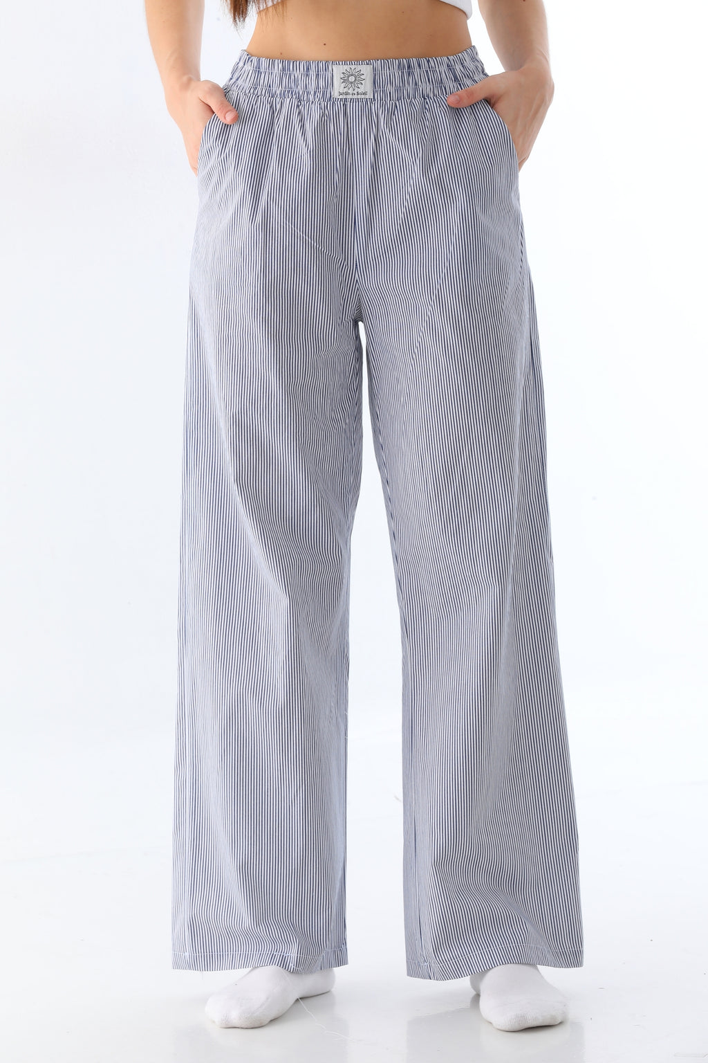 Navy Striped Ensoleillé Trousers