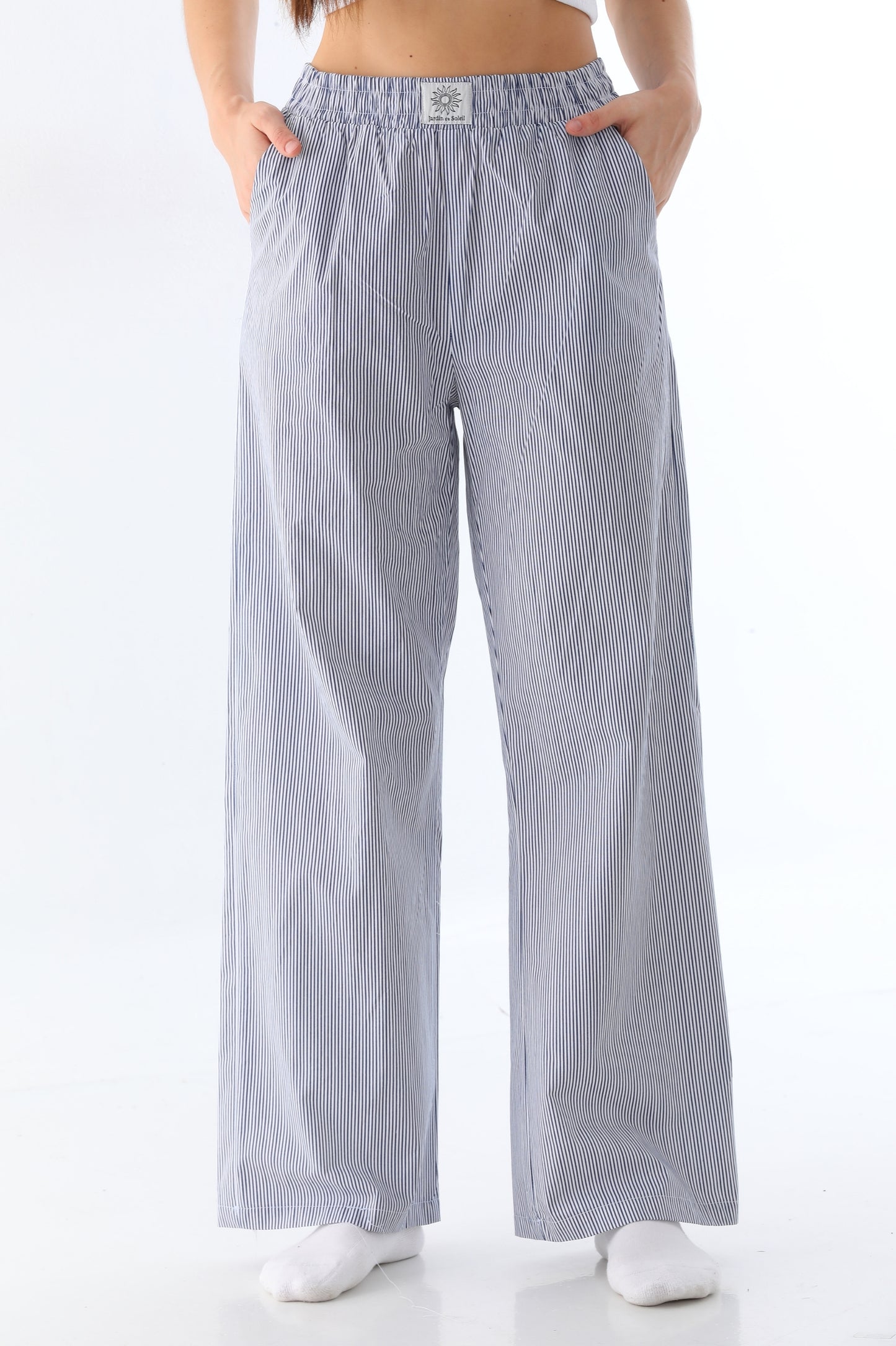 Navy Striped Ensoleillé Trousers