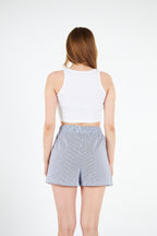 CROP ŞORT SET - LACİVERT