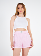 ÇİZGİLİ ŞORT - PEMBE