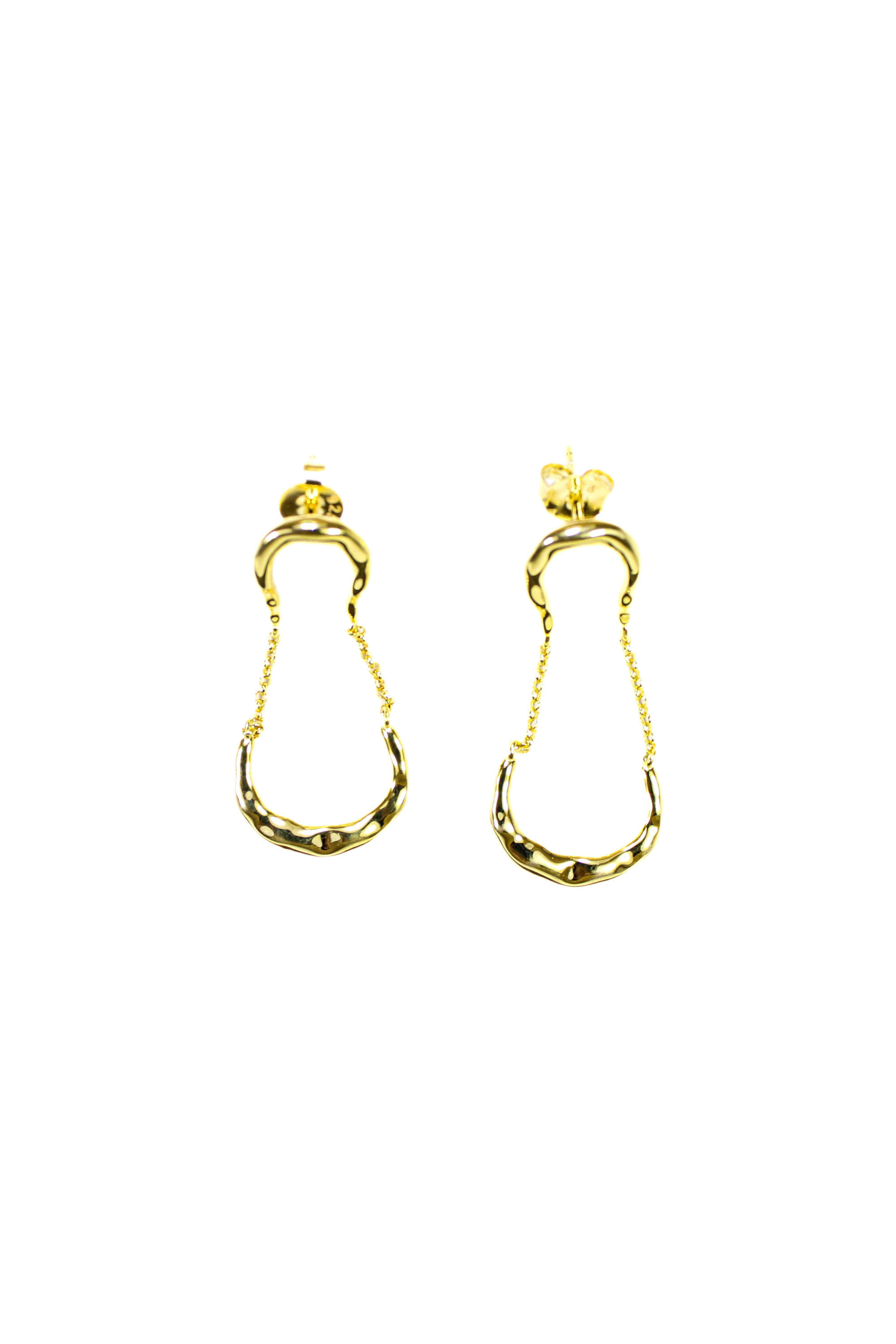 925 Sterling Silver Gold Plated Mia Earrings