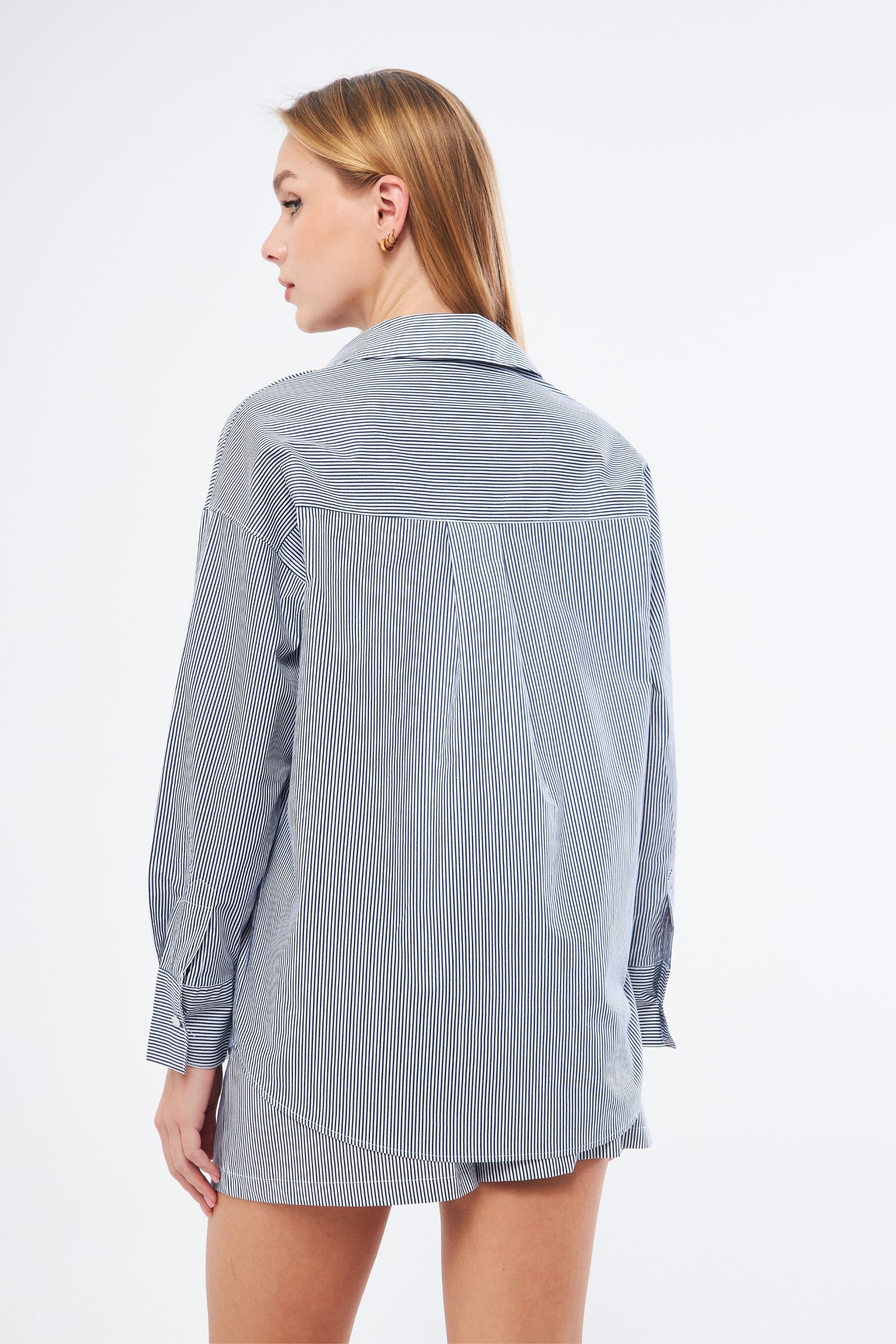 GÖMLEK ŞORT SET - LACİVERT