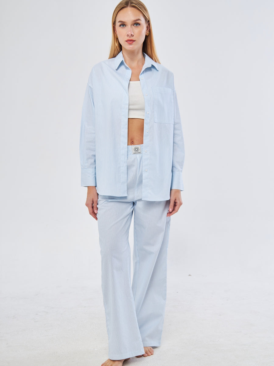 GÖMLEK PANT SET - BEBE MAVİ