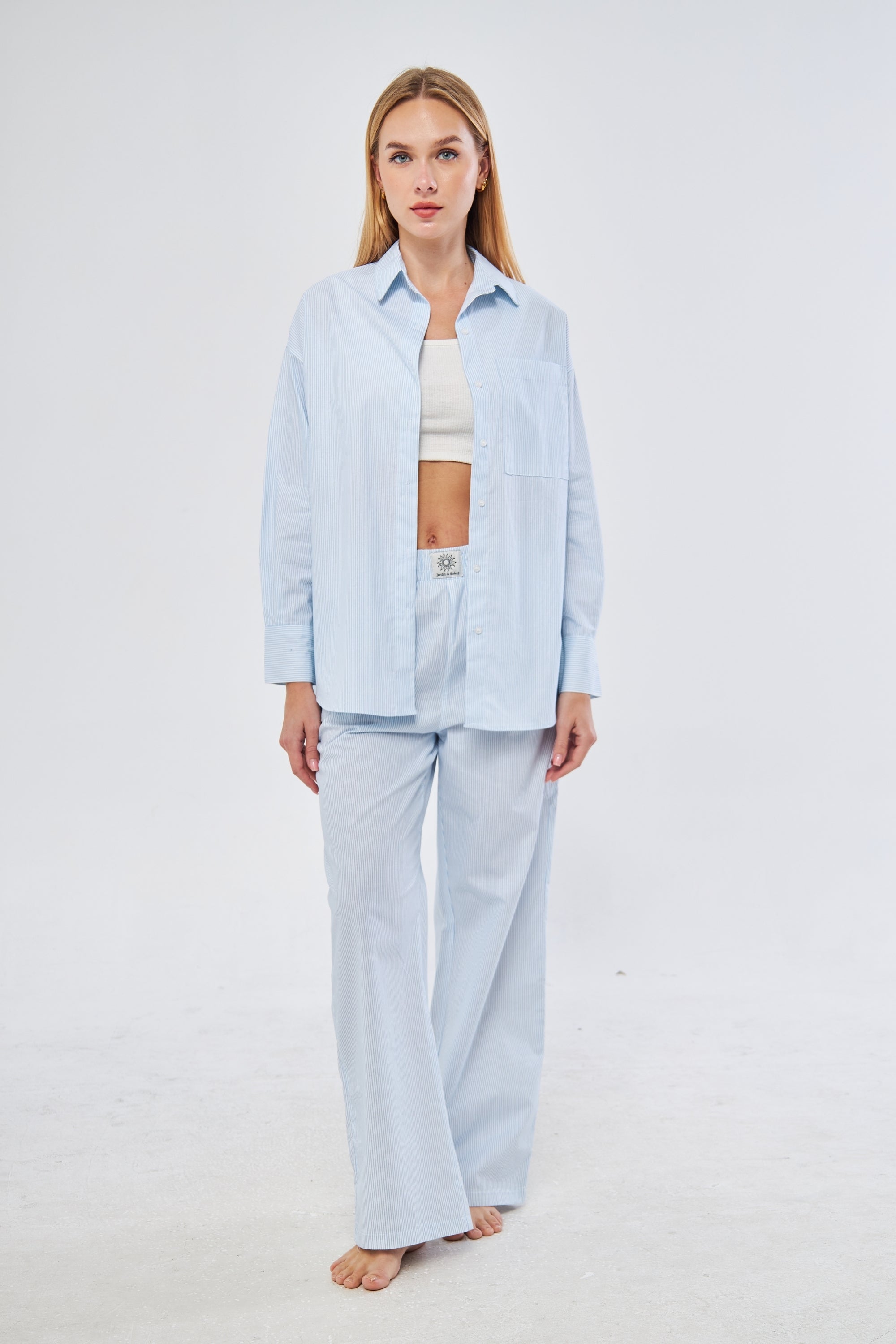 GÖMLEK PANT SET - BEBE MAVİ