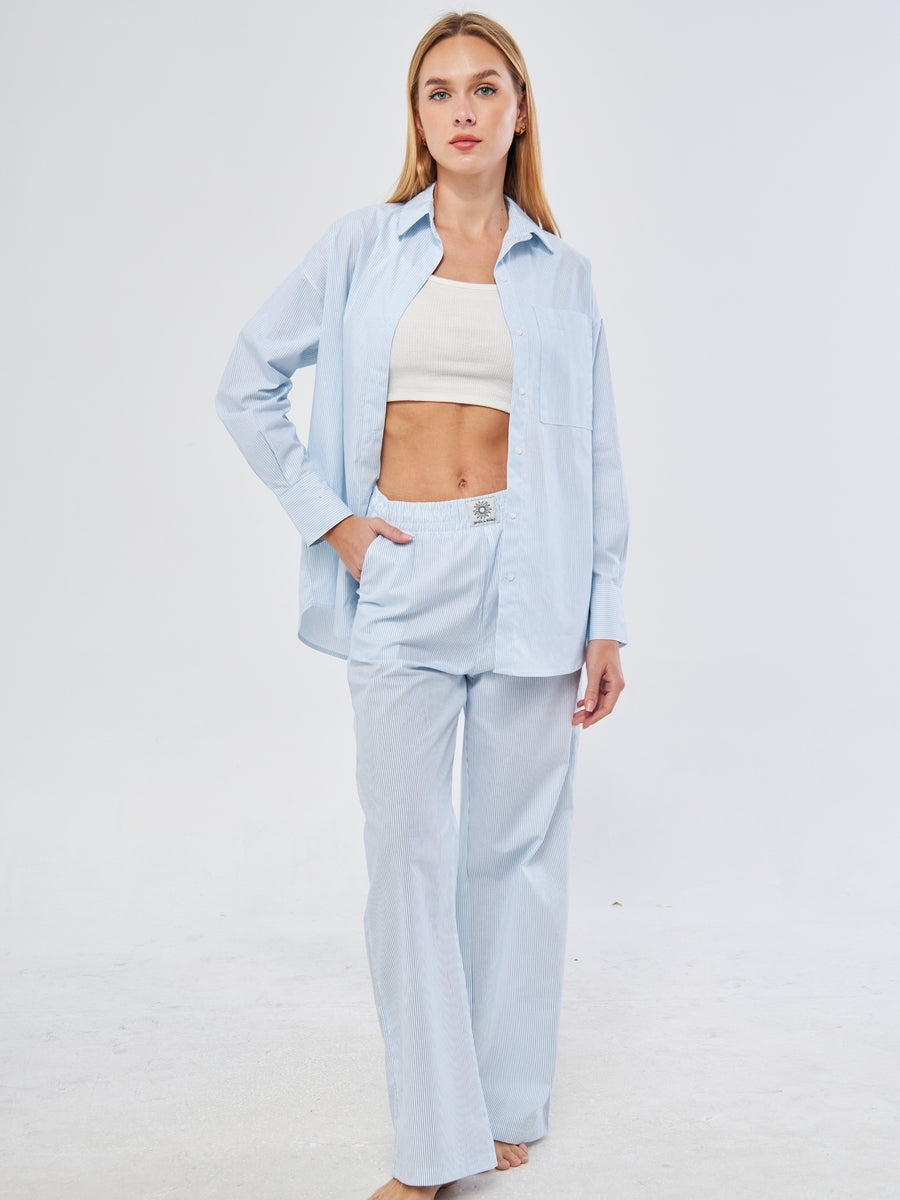 GÖMLEK PANT SET - BEBE MAVİ