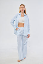 Baby Blue Striped Ensoleillé Set