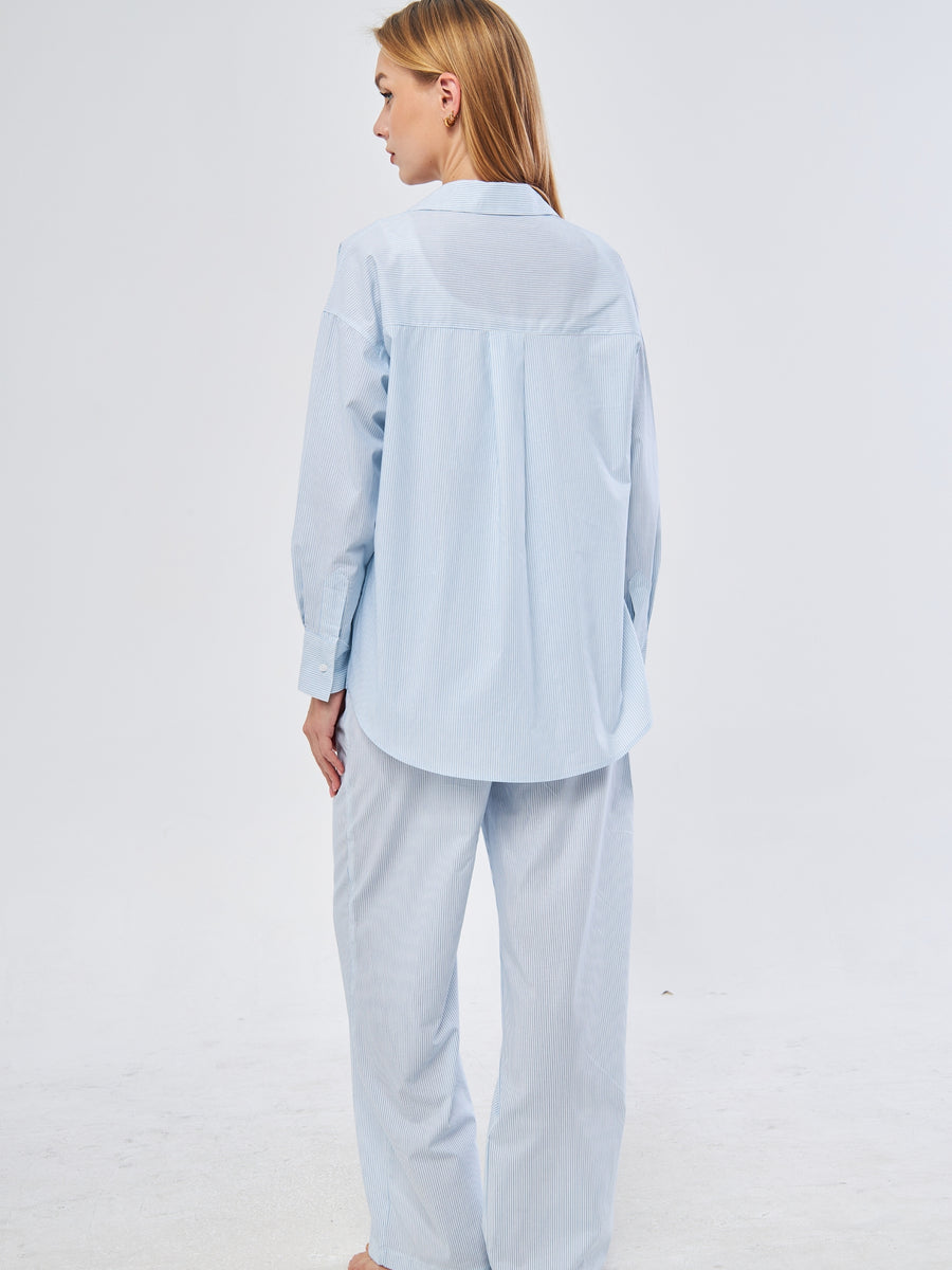 GÖMLEK PANT SET - BEBE MAVİ