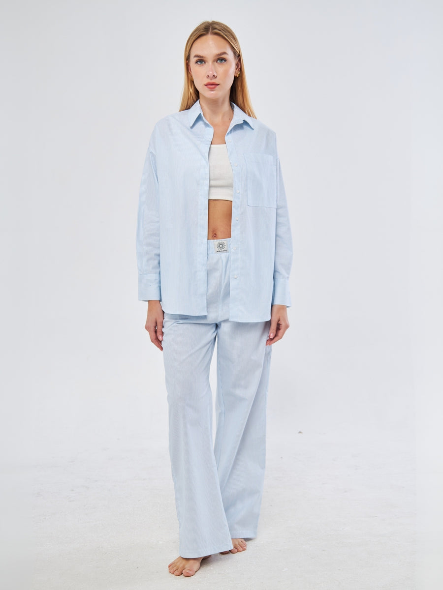 GÖMLEK PANT SET - BEBE MAVİ
