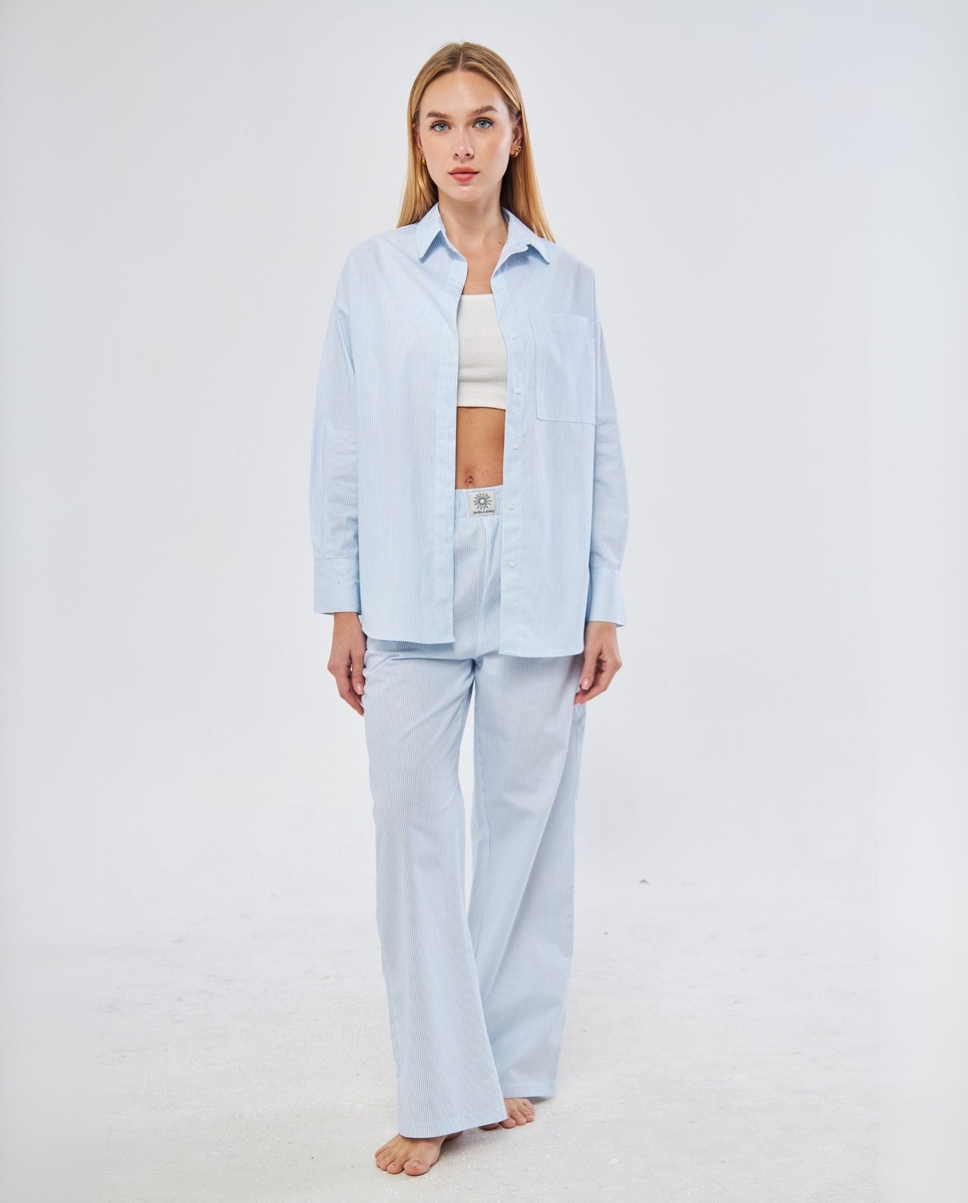 GÖMLEK PANT SET - BEBE MAVİ