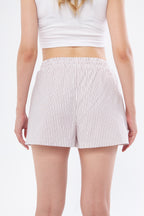 CERISE ŞORT - BORDO ÇİZGİLİ