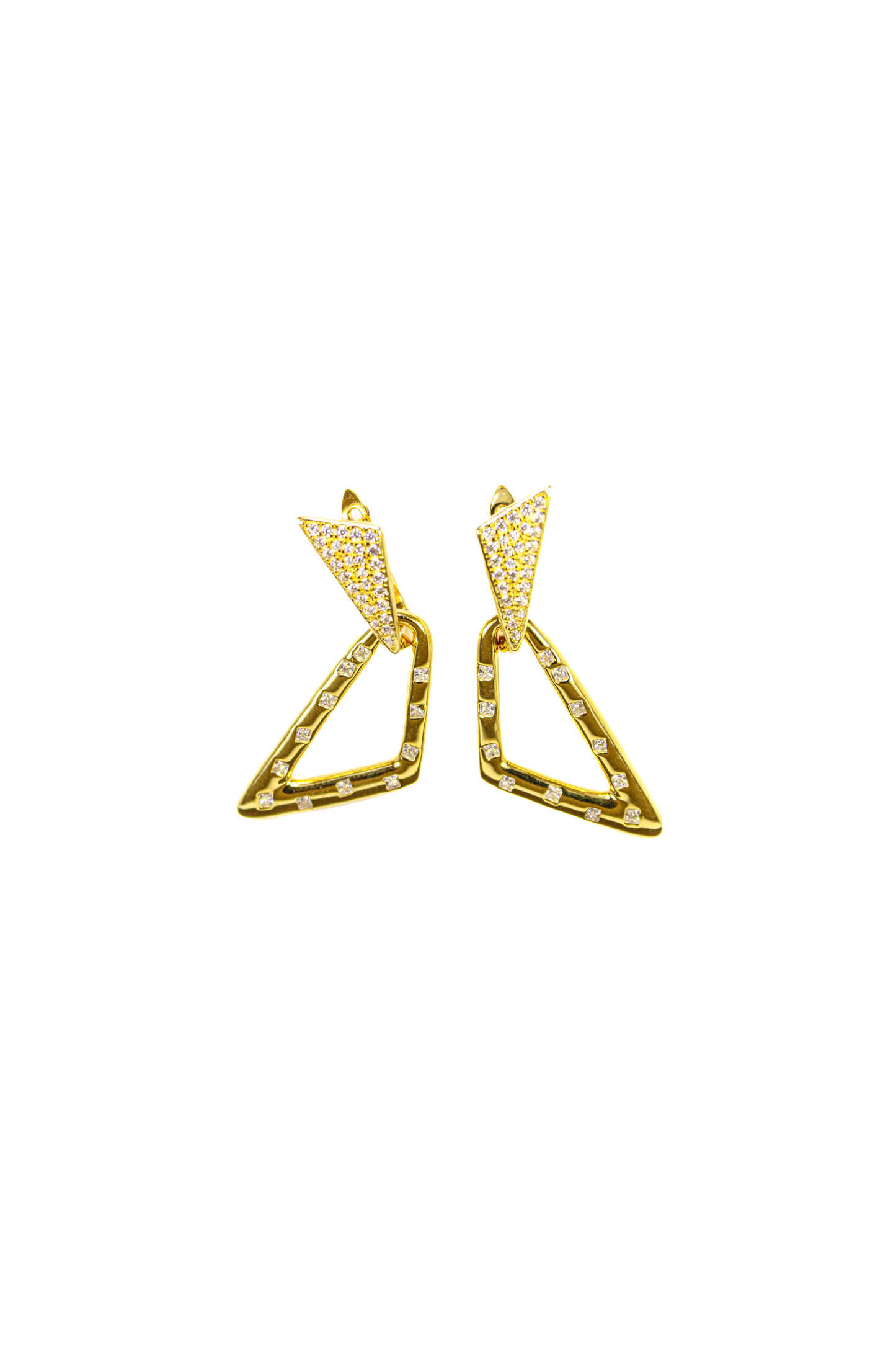 925 Sterling Silver Gold Plated Rockstar Earrings