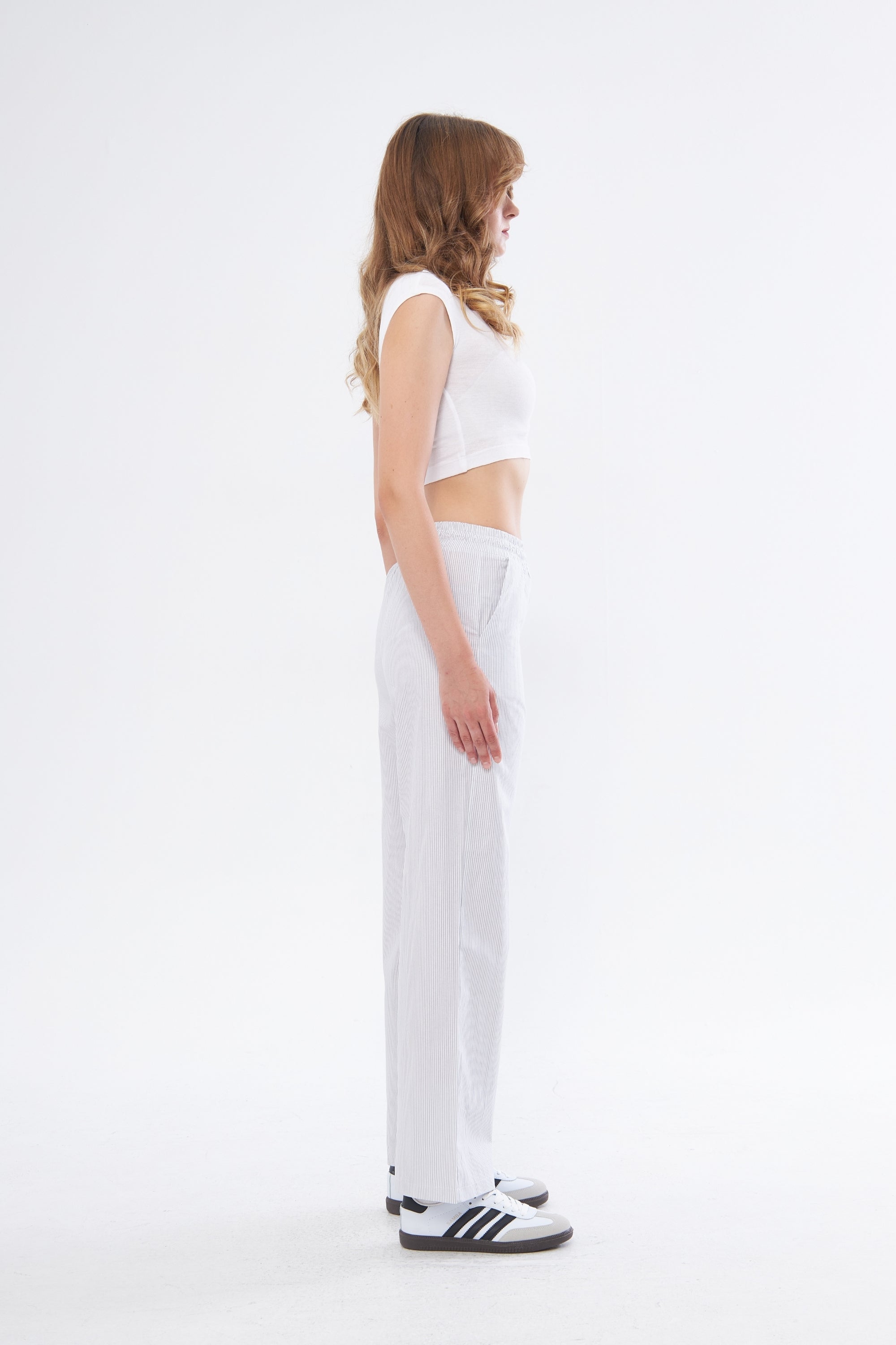 ÇİZGİLİ PANTOLON - GRİ