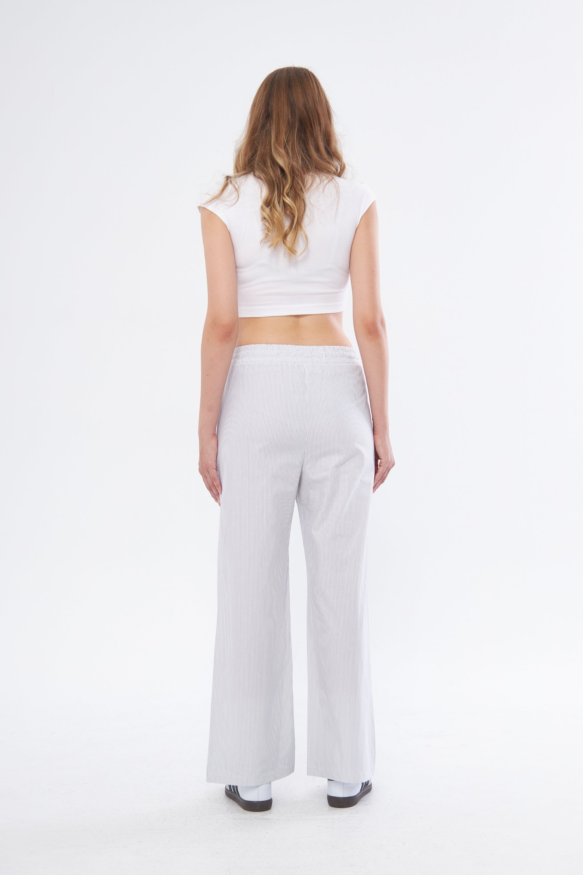 ÇİZGİLİ PANTOLON - GRİ