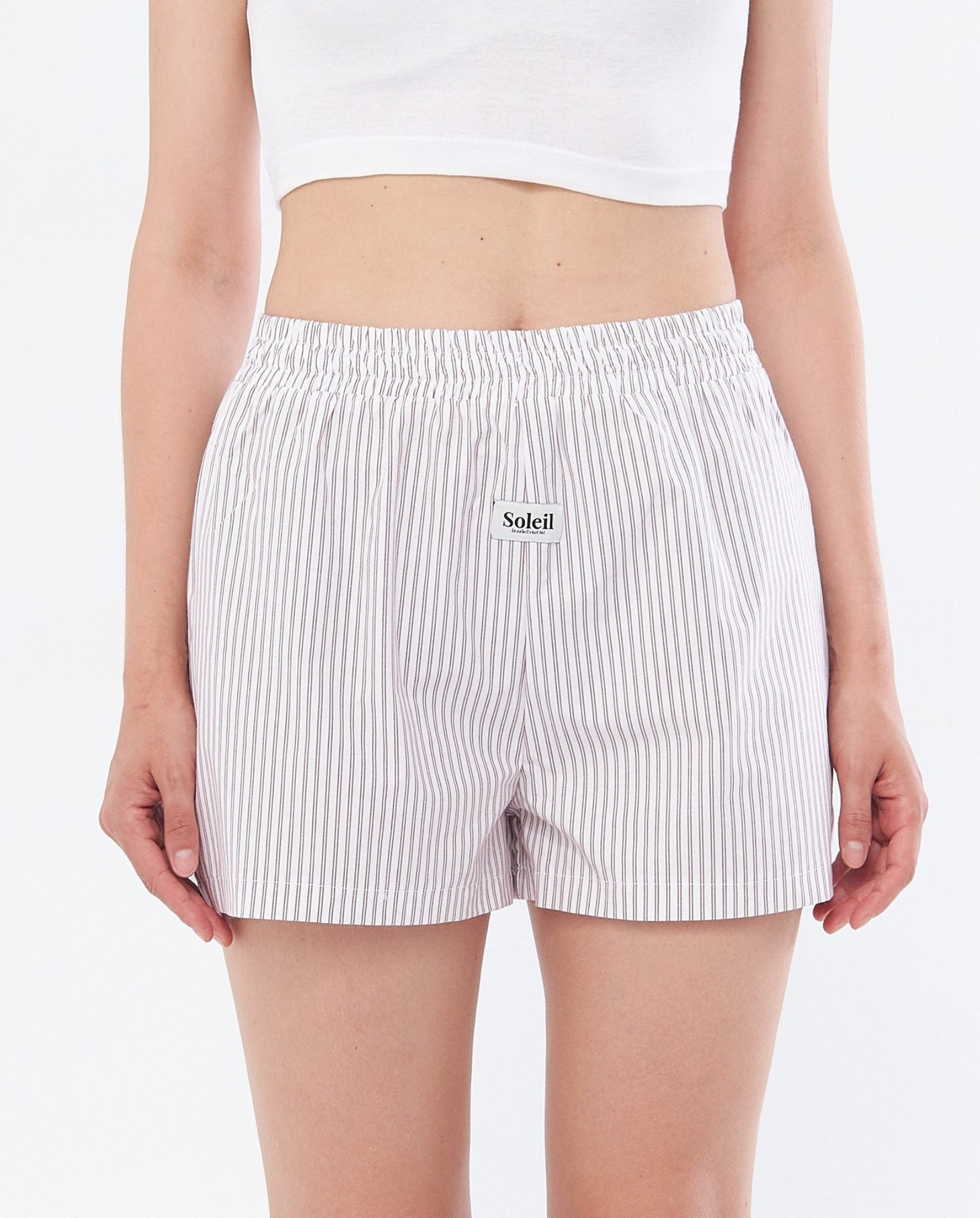 CERISE ŞORT - BORDO ÇİZGİLİ