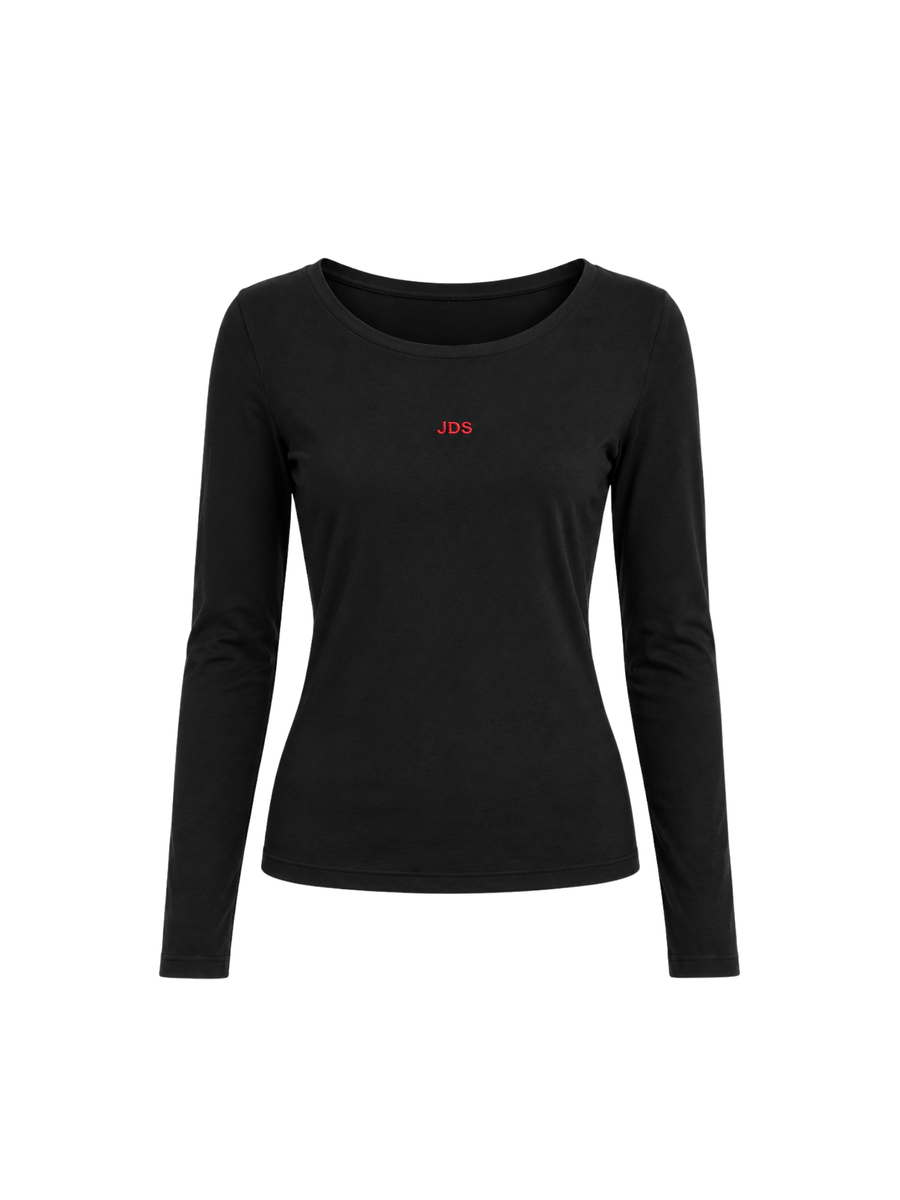 Uzun Kollu Siyah Tshirt
