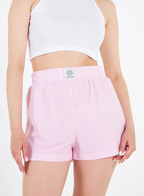 ÇİZGİLİ ŞORT - PEMBE