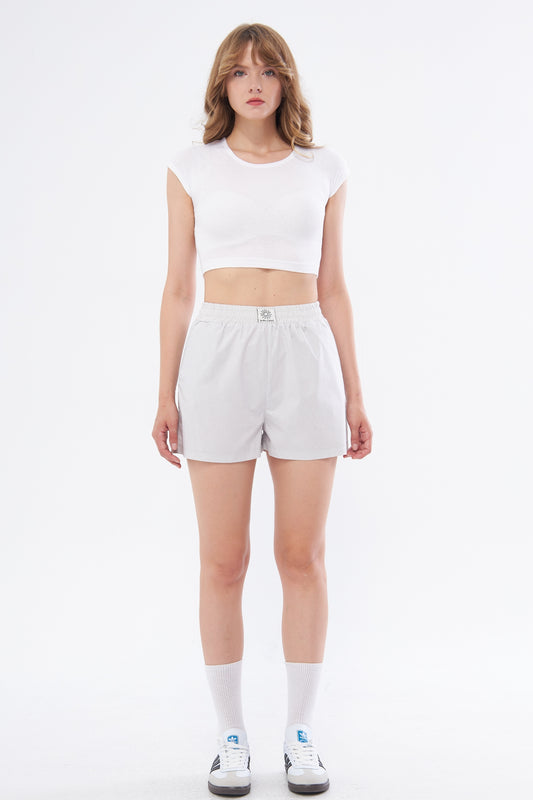 Gray Gingham Camille Shorts