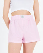 ÇİZGİLİ ŞORT - PEMBE