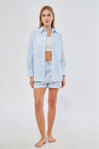 Baby Blue Striped Ensoleillé Shirt